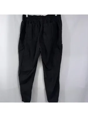 Old Navy Black Cargo Jogger Pants Women’s Medium Drawstring Elastic Waist Casual thumbnail 6