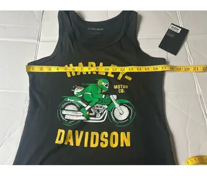 Harley Davidson Women's Graphic Sleeveless Black Tank Top Speedy Leprechaun Sz S thumbnail 6