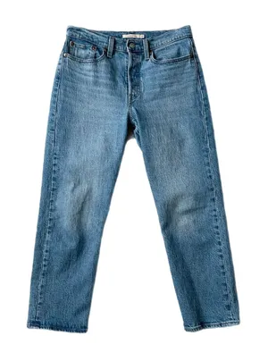 Levi's Women's Premium Wedgie Straight Jeans Medium Wash Blue Size 27 thumbnail 1