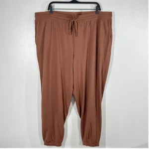 J Jill Fit French Terry Utility Joggers Red Oak Plus Size 3X Cotton Tencel Modal thumbnail 2