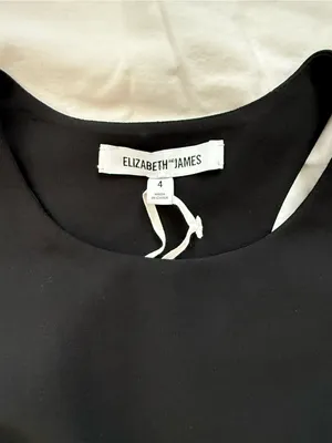 Elizabeth and James Black Maxi Column‎ Dress Lace-Up Side Slit Size 4 thumbnail 6