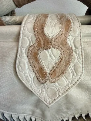 Vintage 80s Structured Doctor Bag Croc Embossed Leather Chunky Statement Purse thumbnail 5