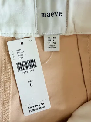 Anthropologie Maeve Curved Cropped Chino Pants, Size 6 thumbnail 11