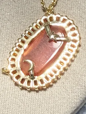 Kendra Scott Ellie Baguette Stud Earring & Matching AB Fiery Coral Necklace thumbnail 7