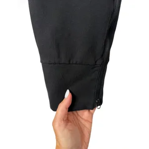 Gap‎ GapFit All Elements Fleece Joggers Women Medium Black Zip Hem Athleisure thumbnail 6