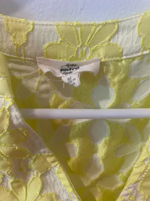 Entro chartreuse jacquard top thumbnail 3