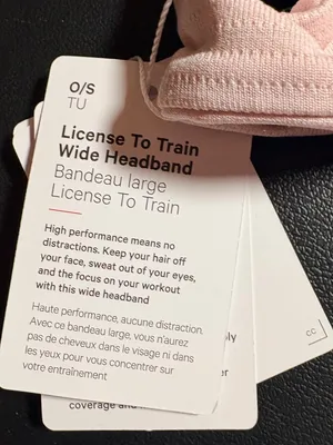 Lululemon License to Train Wide Headband. NWT Sold Out Blissful Pink thumbnail 4