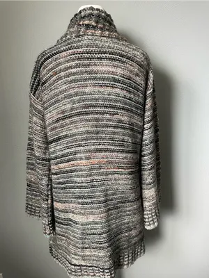 Anthropologie Akemi + Kin Wasilla Knit Cardigan Gray Multicolor Open Front thumbnail 4