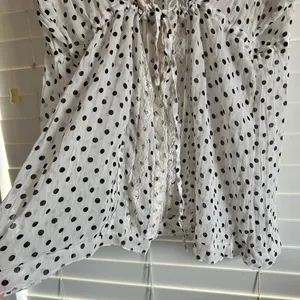 Source Unknown Vintage Polka Dot Lace Top / Mini Dress Size 24 corset flowy romantic boho thumbnail 6