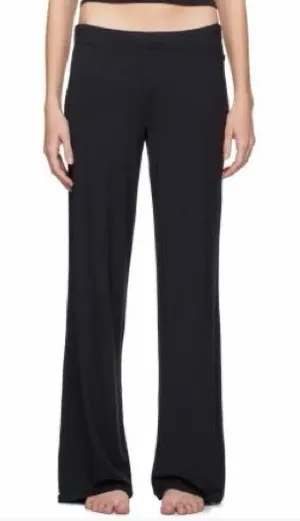 SKIMS Sleep Straight Leg Pajama Pants Inner Drawstring NEW Black Size Small S thumbnail 1