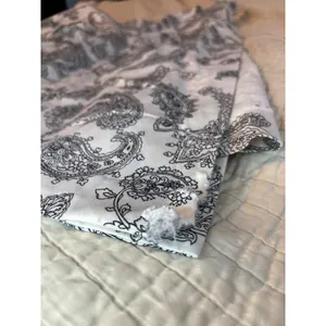 Sag Harbor Woman Paisley Open Front Jacket White Navy Blue 3X U94604SK1 thumbnail 13