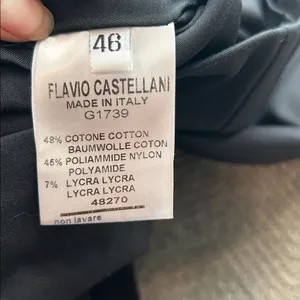 Flavio Castellani Black Pencil Skirt IT 46 Made in Italy thumbnail 8