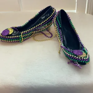 Mardi Gras Heels Purple Size 7.5 thumbnail 5
