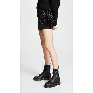We the Free People Womens Skirt Sz 29 Black‎ Print Joanie Corduroy Mini Buttons thumbnail 4