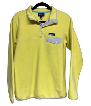 Patagonia Lightweight Synchilla Snap-T‎ Fleece Pullover Yellow Women’s Medium thumbnail 1