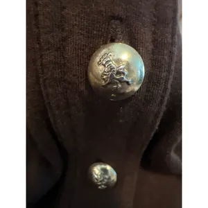 J.Crew Womens Brown Long Sleeve Knit Shirt Dress Gold Buttons Belted M thumbnail 4