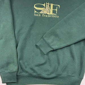 Vintage Fruit of the Loom San Francisco Embroidered Sweatshirt XL Green thumbnail 2