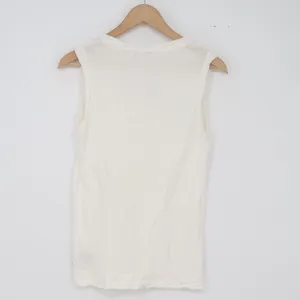 GAP Tank Top Women M White Scoop Neck Sleeveless Viscose Basic Excellent thumbnail 4
