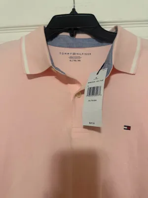 Tommy Hilfiger Men's Pink Tipped Polo Shirt Size XL thumbnail 4