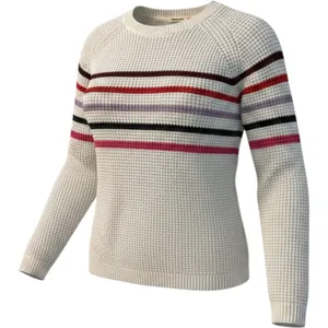 Marine Layer Waffle Knit Sweater Womens‎ XL White Striped Raglan Pullover Cotton thumbnail 1