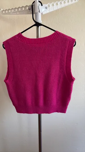 Pink Vest Sweater thumbnail 2