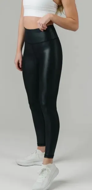 Zyia Active Black Metallic Light N Tight Hi-Rise 7/8 Leggings thumbnail 1