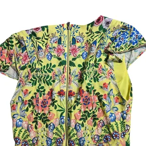 Alice + Olivia Hadley Button Front Dress in‎ Wildflower Daffodil Size: 2 thumbnail 8