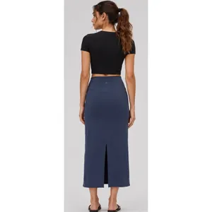 Lululemon Nulu Slim-Fit High-Rise Maxi Skirt Club Blue XXS‎ thumbnail 7