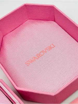 Swarovski Crystal Triangle Ring in Pink Gift Box thumbnail 6