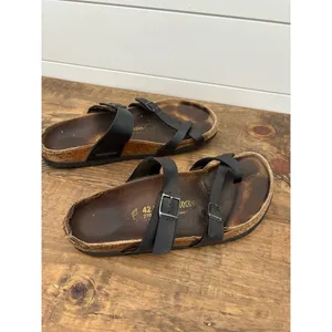 Birkenstock Mayari Black Leather Sandals‎ Unisex Size 11-11.5 Casual thumbnail 3