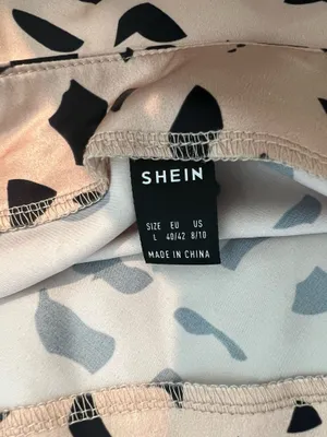 Shein Satin Skirt Print Leopard Midi thumbnail 2