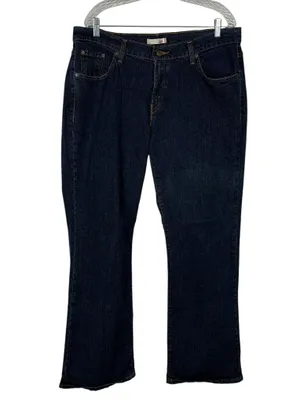 Levi's 529 Dark Wash Curvy Bootcut Stretch Denim Jeans Plus Size 16 Misses 16M thumbnail 1