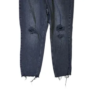 We The Free Free People High Rise Distressed Straight Leg Jeans Black Size 31 thumbnail 3