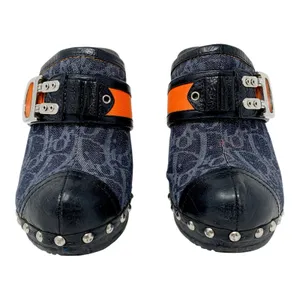 Dior Galliano SS 2006 Flight Diorissimo Monogram Denim Platform Clog Heels EU 36 thumbnail 6