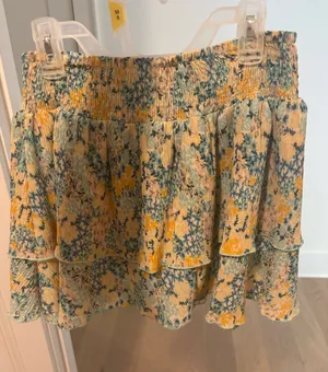 Floral mini skirt Yellow thumbnail 1