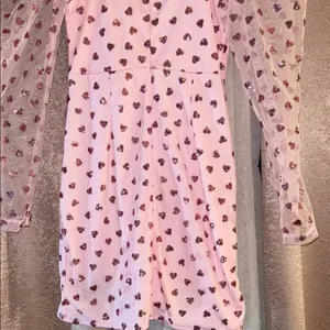 NWT Luxe Wave Size S Pink Heart Patterned Dress thumbnail 9