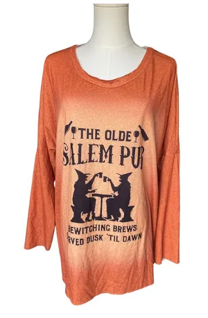 Halloween Salem Pub Graphic Long Sleeve Tee thumbnail 1
