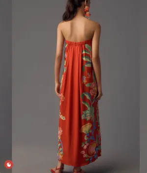 Anthropologie strapless dress thumbnail 2