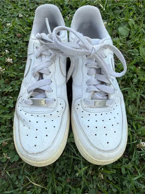 Nike Air Force 1 Low Triple White Leather Sneakers Women’s thumbnail 6