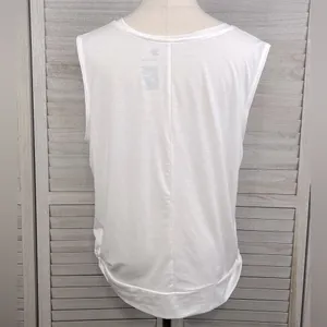 ALL IN MOTION Twist Hem Tank Top White-Large thumbnail 3