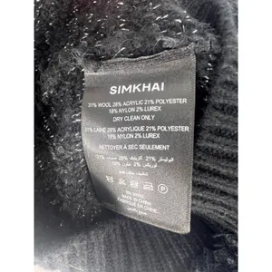 SIMKHAI‎ Metallic Boucle Tweed Bustier Top Black Medium thumbnail 9
