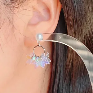 Handmade fairy cute unique style dangle earrings🩵 thumbnail 6