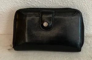 Buxton Black Leather Zip thumbnail 1