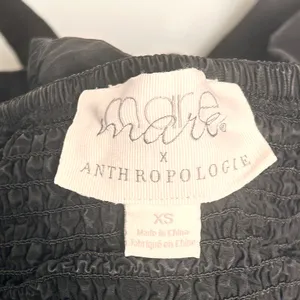 Mare Mare x Anthropologie Black Peplum Cami Top Womens XS Wrap Waist‎ Faded Y2K thumbnail 8