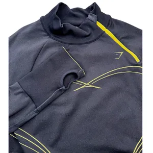 Gymshark Apex Seamless 1/4 Zip Black Yellow Long Sleeve Athletic Top Women's M thumbnail 6