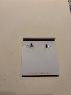NWT RARE Kendra Scott Kathryn Arrowhead Earrings in gray granite and rose gold thumbnail 2