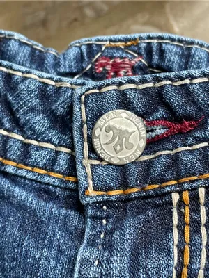MEK Distressed y2k New Mazatlan Slim Bootcut Denim Jeans- 27/34 but 28.75 Inseam thumbnail 6