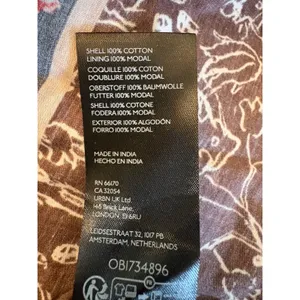 Anthropologie Printed Tie V-Neck Babydoll Dress Womens‎ Size 2 Rust Floral thumbnail 9