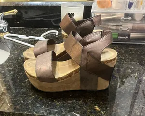 Wedge Heel Brown Size 7.5 thumbnail 2