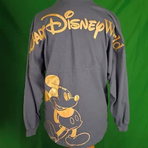 Walt‎ Disney World 50 Womens Blue Long Sleeve Mickey Mouse Spirit Jersey XS thumbnail 2